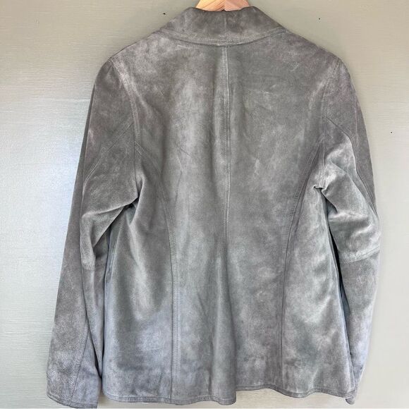 J. Jill Green Suede Leather Jacket - Picture 6 of 7